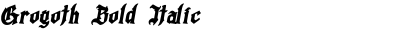 Grogoth Bold Italic